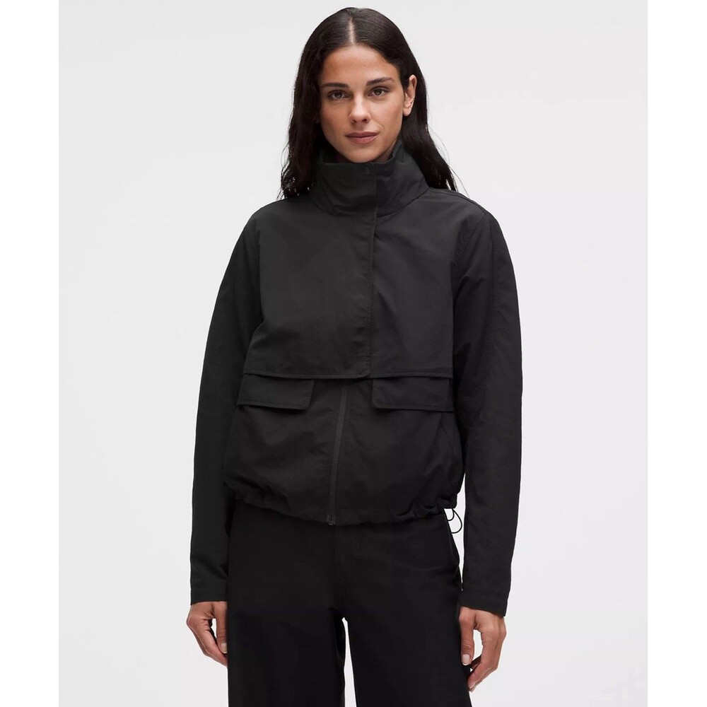 Lululemon Black Hooded Always Effortless Zip Up Jacket Size 4 $148 *Read